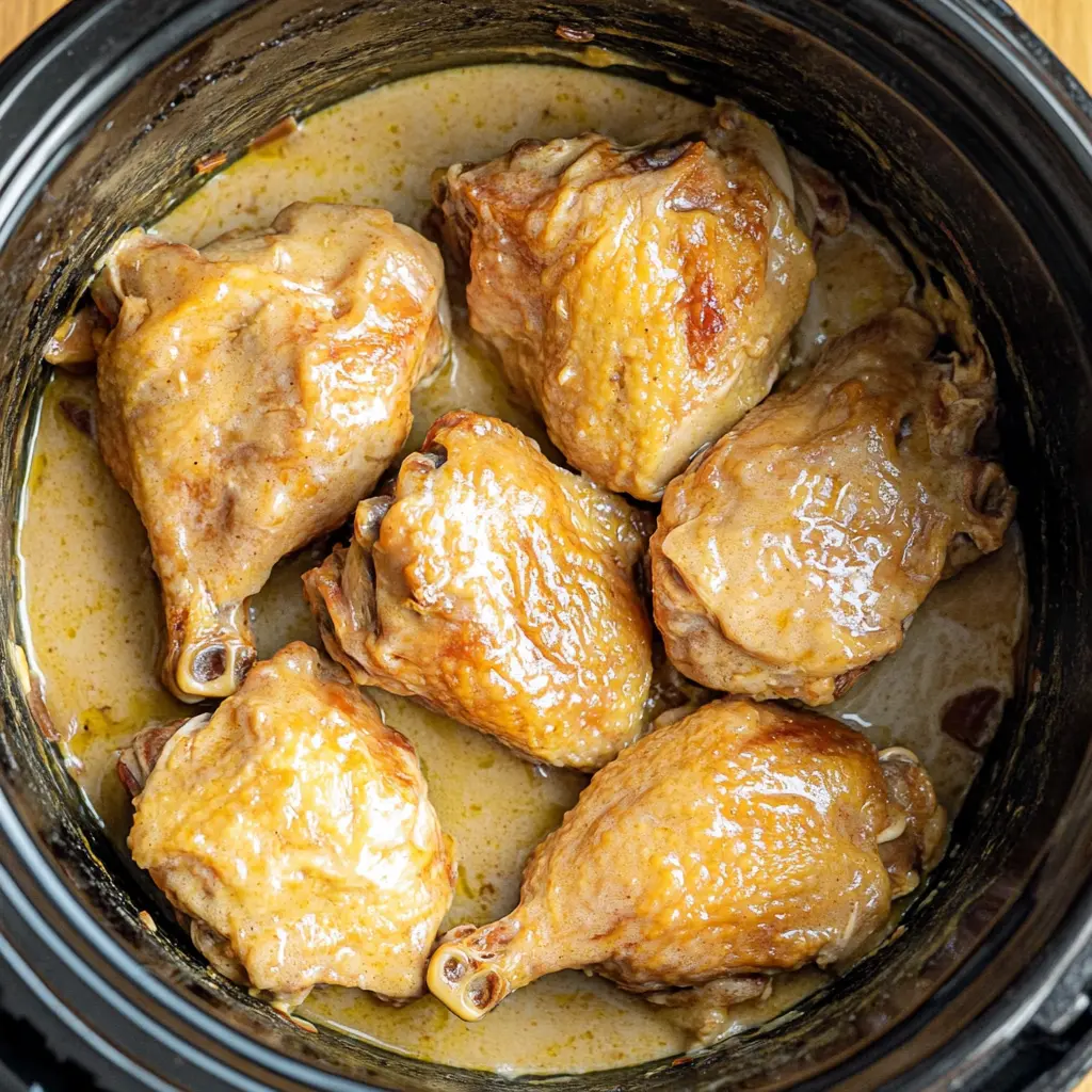 CROCK POT MISSISSIPPI CHICKEN centered hero view, clean and uncluttered