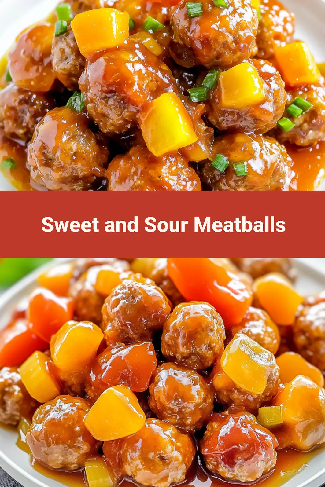 Crock Pot Sweet and Sour Meatballs Easy Weeknight Dinner 7 CROCK POT SWEET AND SOUR MEATBALLS centered hero view, clean and uncluttered