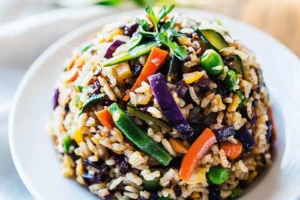 EXTRA VEGETABLE FRIED RICE centered hero view, clean and uncluttered