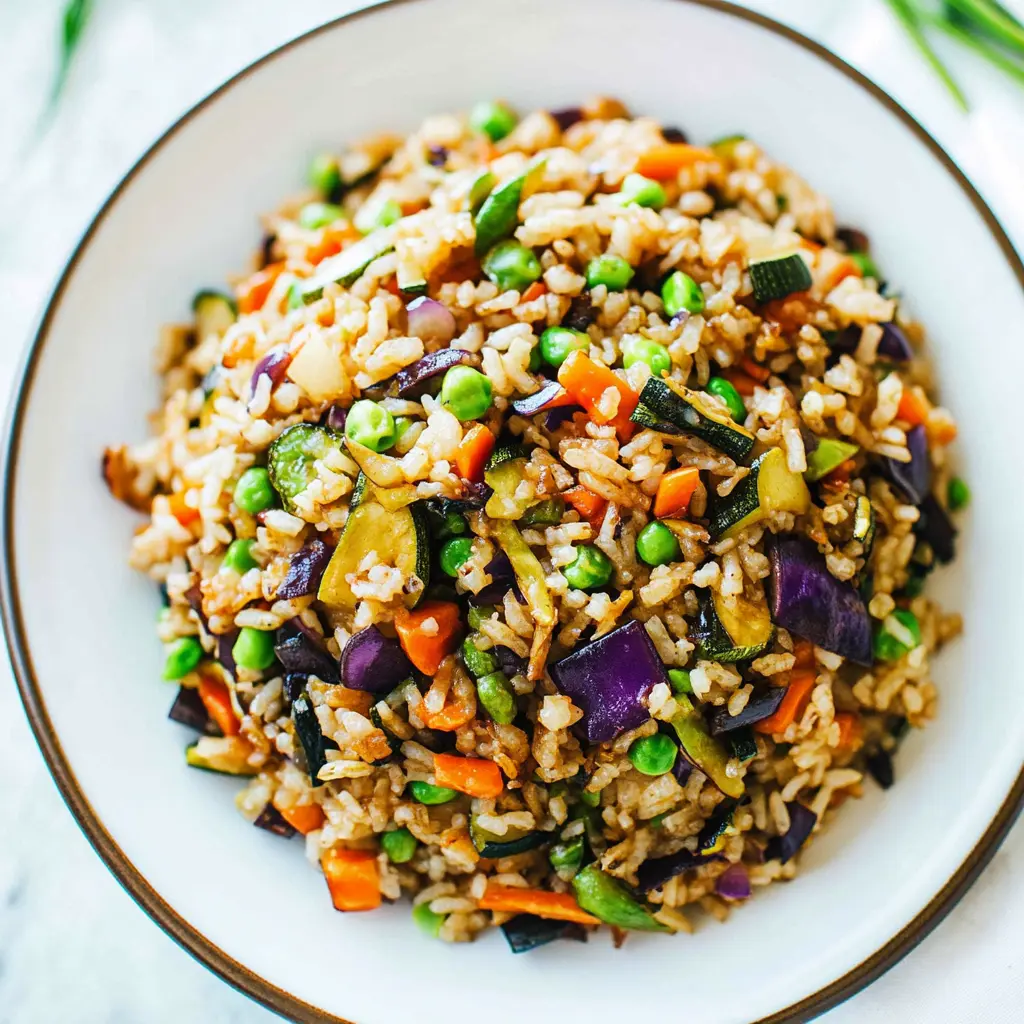 EXTRA VEGETABLE FRIED RICE centered hero view, clean and uncluttered