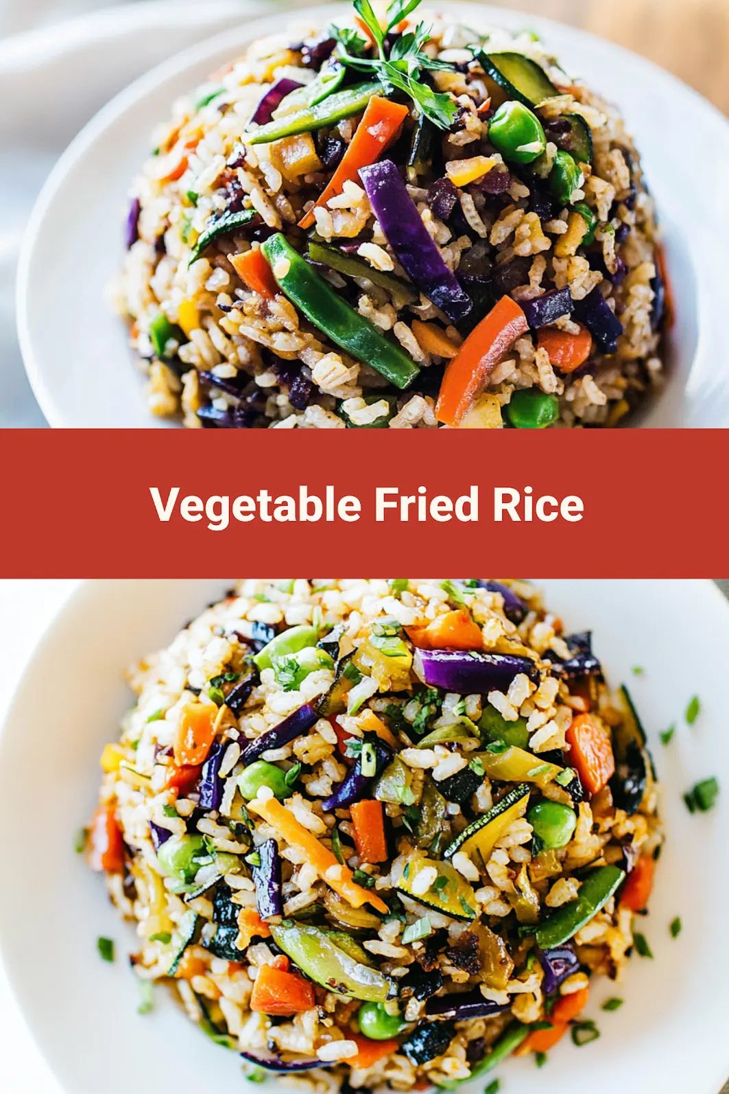 EXTRA VEGETABLE FRIED RICE centered hero view, clean and uncluttered