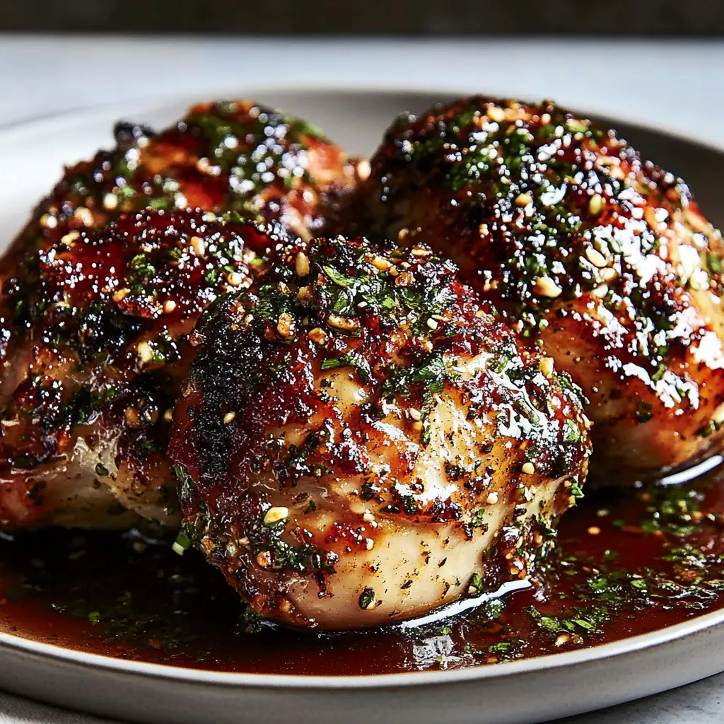 GARLIC HERB CHICKEN centered hero view, clean and uncluttered