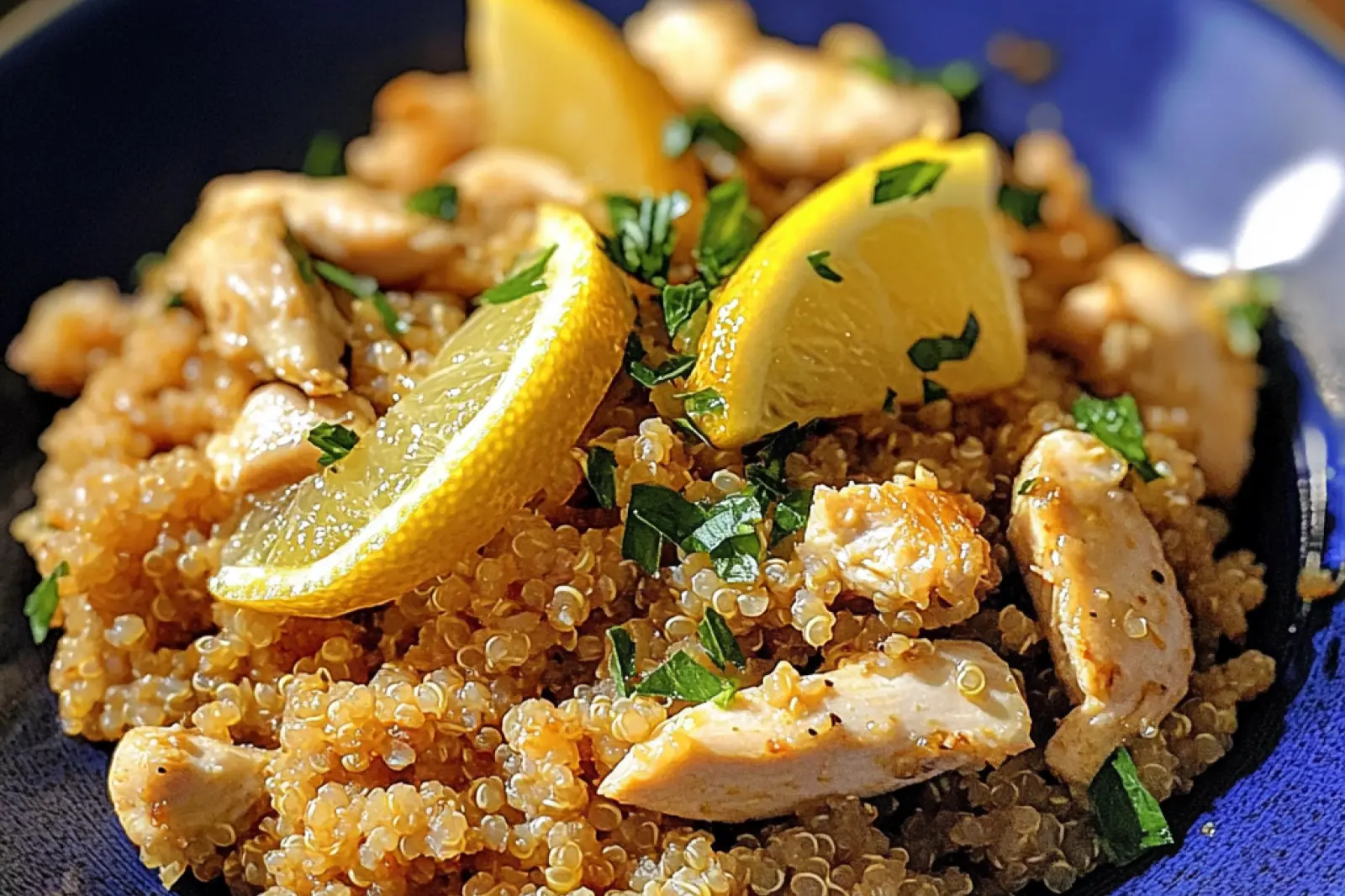 Garlic Lemon Chicken Quinoa Easy Weeknight Dinner