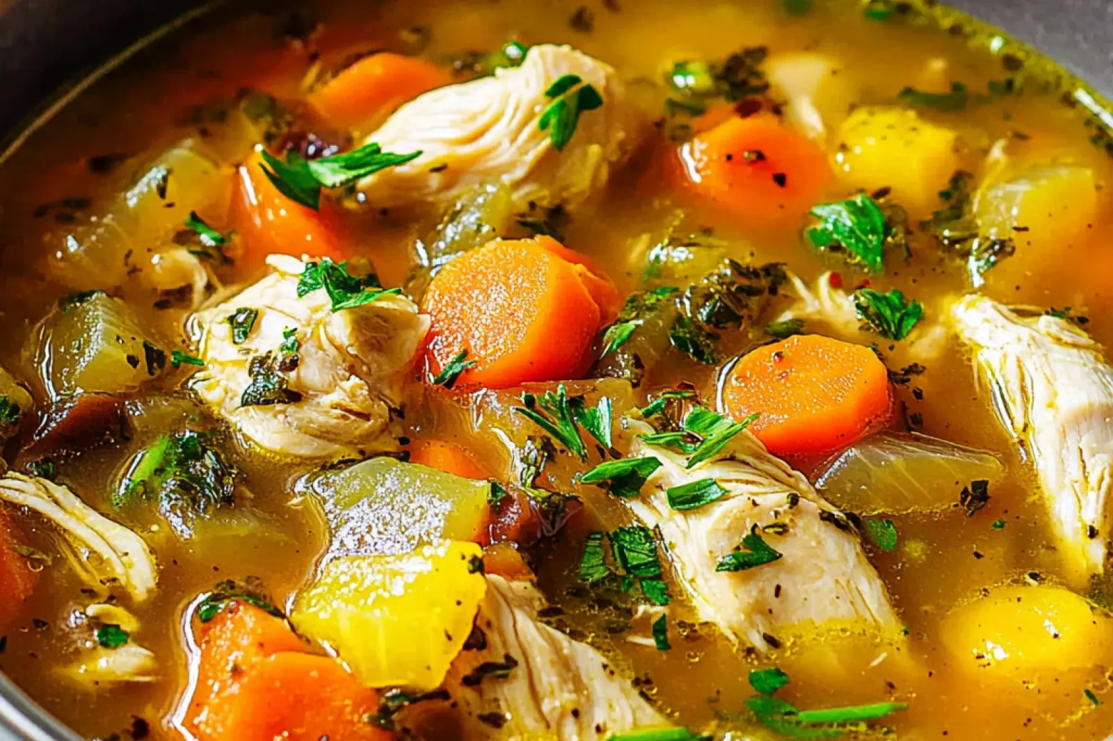 Hearty Chicken Veggie Soup Easy Dinner for Busy Nights