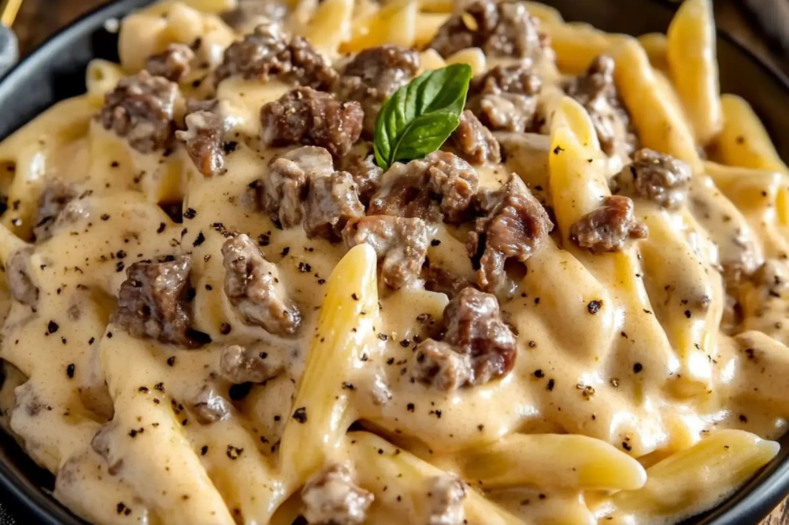 High Protein Creamy Beef Pasta Easy Weeknight Dinner