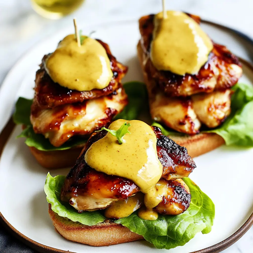 Honey Mustard BLT Chicken Sliders Easy Weeknight Meal 6 HONEY MUSTARD BLT CHICKEN SLIDERS centered hero view, clean and uncluttered
