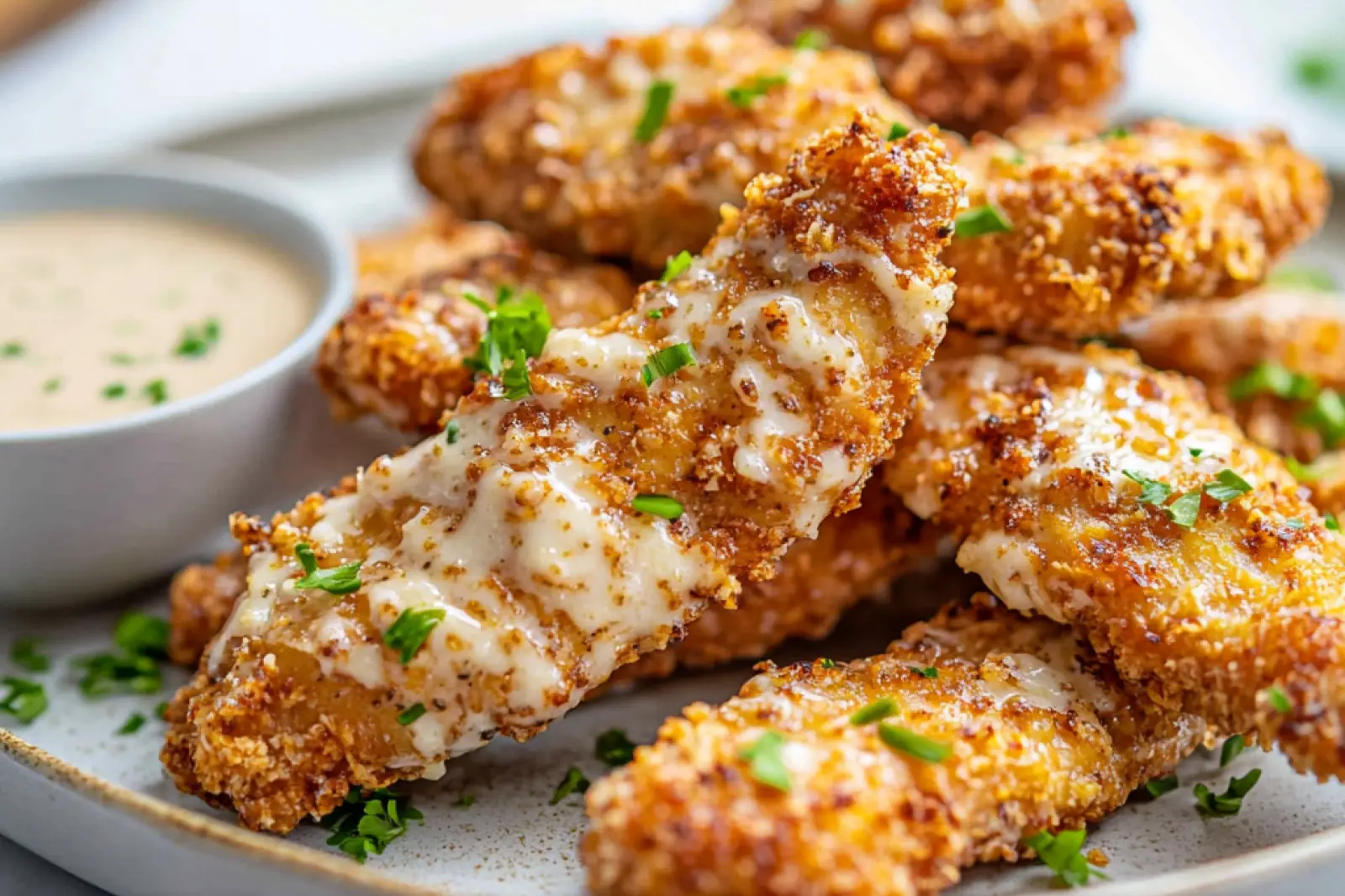 Low-Carb Parmesan Chicken Tenders Air Fryer Easy Weeknight Dinner