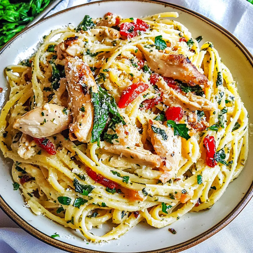 Olive Garden Tuscan Chicken Pasta Easy Weeknight Dinner 6 OLIVE GARDEN TUSCAN CHICKEN PASTA centered hero view, clean and uncluttered