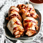 CRISPY BBQ CHICKEN WRAPS centered hero view, clean and uncluttered