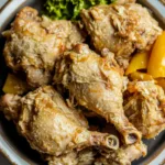 CROCK POT MISSISSIPPI CHICKEN centered hero view, clean and uncluttered