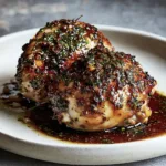 GARLIC HERB CHICKEN centered hero view, clean and uncluttered