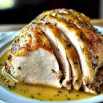 JUICY CROCKPOT TURKEY BREAST centered hero view, clean and uncluttered