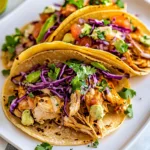 ROTISSERIE CHICKEN TACOS SPRING recipe, served and ready to eat, easy homemade dinner