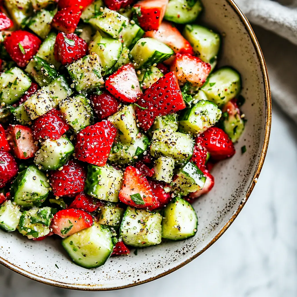 Strawberry Cucumber Salad Recipe Easy Fresh Spring Dinner