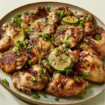 VIETNAMESE LEMONGRASS CHICKEN centered hero view, clean and uncluttered