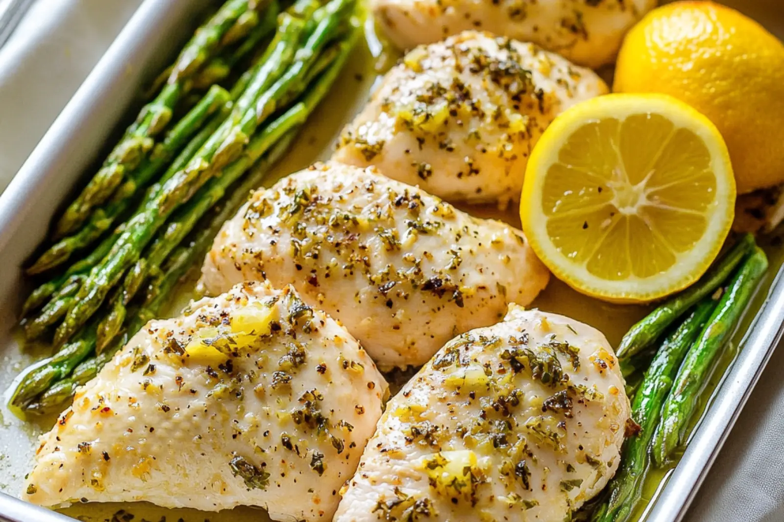 Sheet Pan Chicken Asparagus Lemon Easy Weeknight Dinner