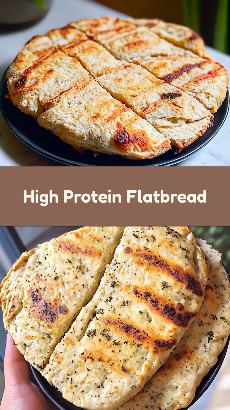 The Easiest High Protein Flatbread centered hero view, clean and uncluttered