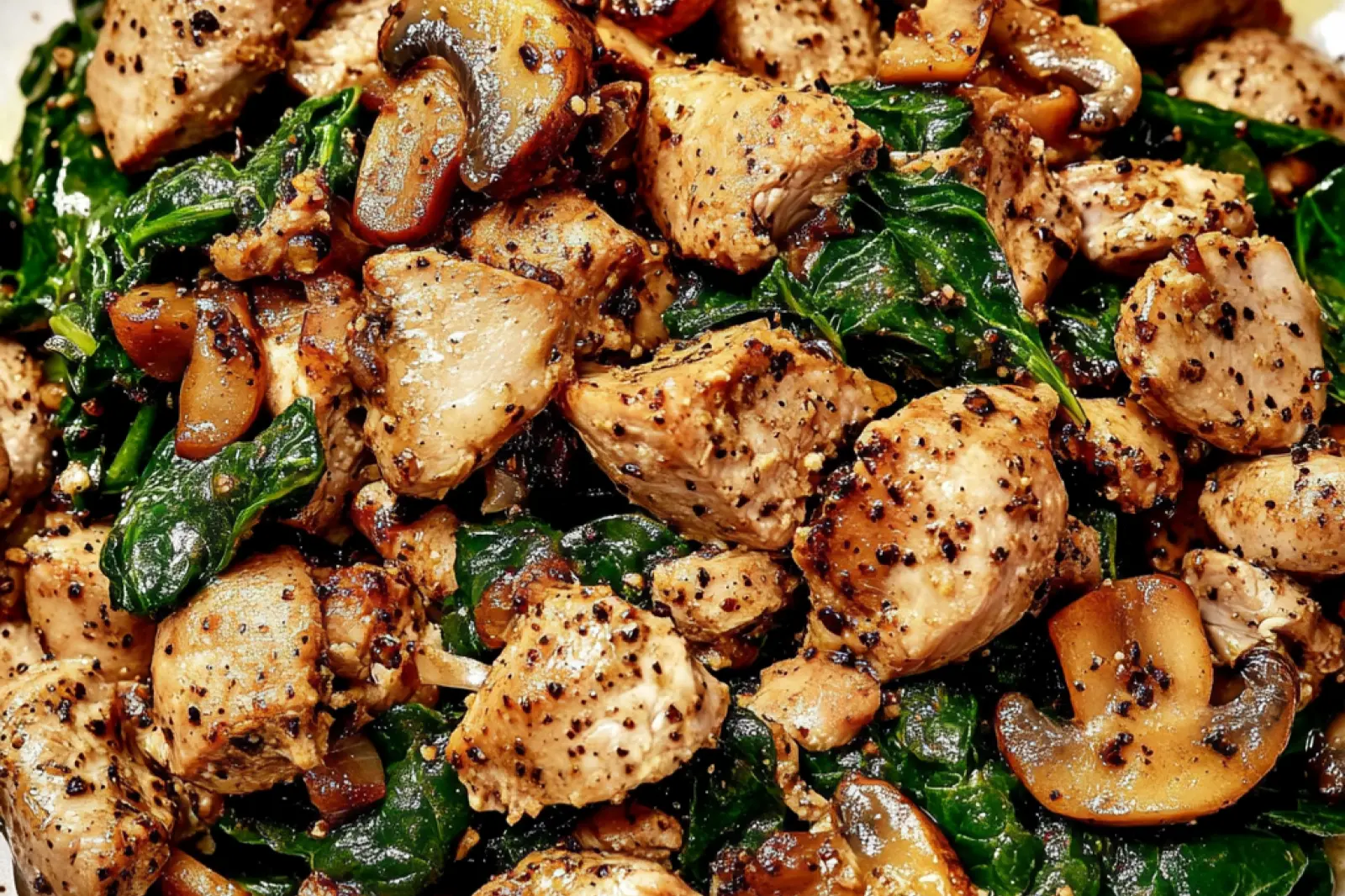 TURKEY SPINACH MUSHROOM centered hero view, clean and uncluttered