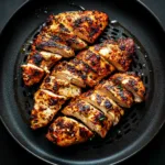 Air Fryer Chicken Breast recipe, served and ready to eat, easy homemade dinner