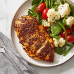 Air Fryer Chicken Breast Meal Prep recipe, served and ready to eat, easy homemade dinner