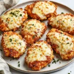 AIR FRYER CHICKEN PARMESAN recipe, served and ready to eat, easy homemade dinner