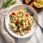 High Protein Egg White Scramble Veggie recipe, served and ready to eat, easy homemade dinner