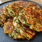 KOREAN GARLIC CHIVE PANCAKES recipe, served and ready to eat, easy homemade dinner
