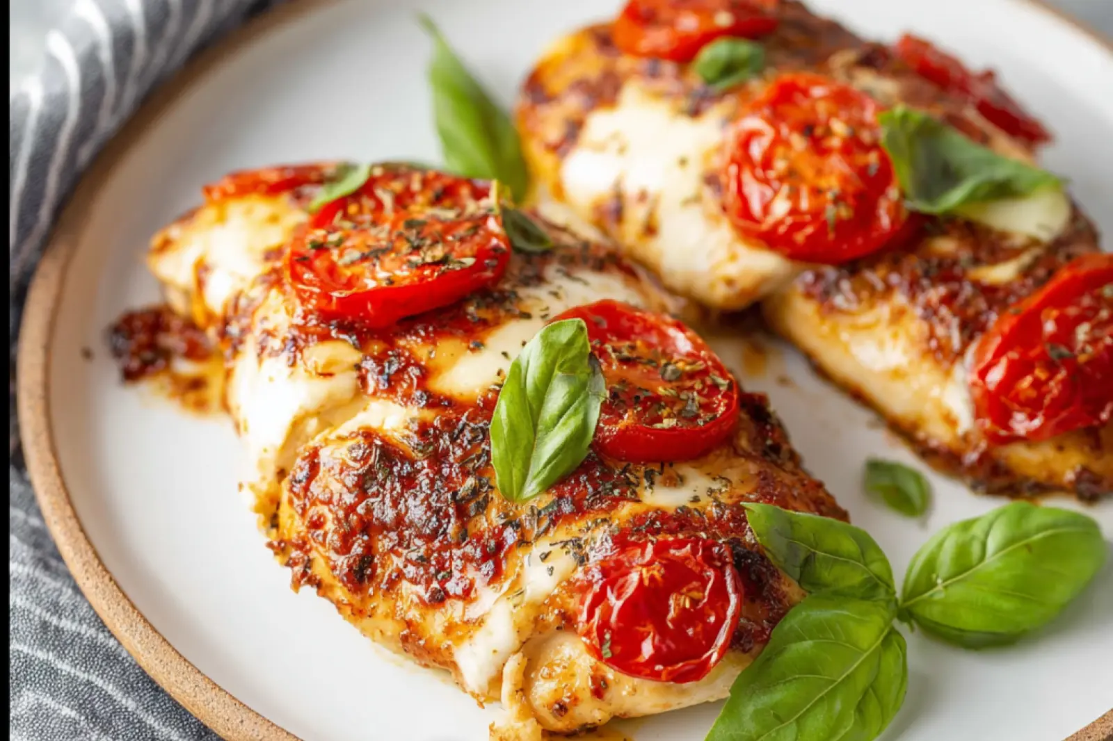 Air Fryer Caprese Chicken Mozzarella Satisfying New Way to Make This Beautiful Dinner