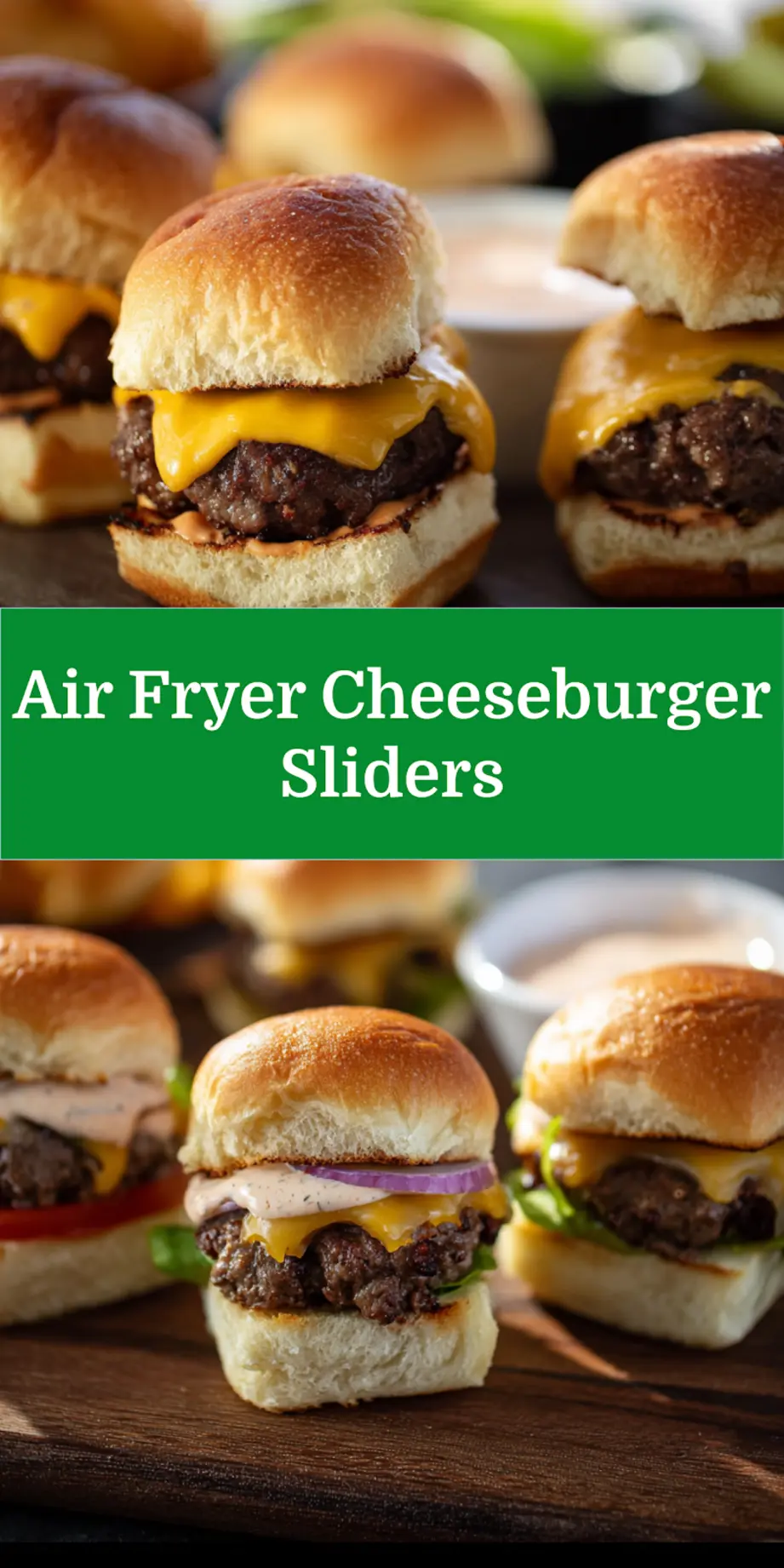 Air Fryer Cheeseburger Sliders Your Family Will Love Tonight 7 Air Fryer Cheeseburger Sliders recipe, served and ready to eat, easy homemade dinner