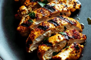 Ridiculously Good Air Fryer Chicken Breast Satisfying Perfect Recipe Air Fryer Chicken Breast recipe, served and ready to eat, easy homemade dinner