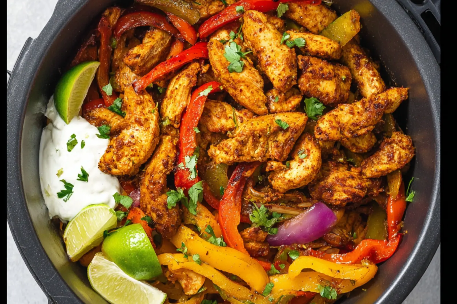 Air Fryer Chicken Fajita Bowl Vibrant New Way to Make Dinner Great