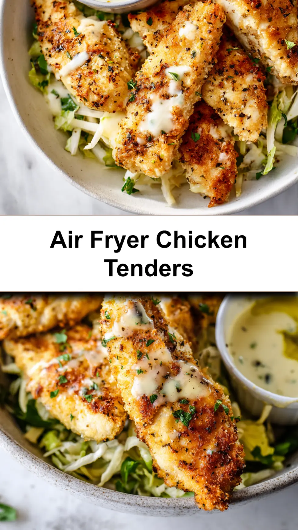 Air Fryer Chicken Tenders Your New Favorite Crispy Dinner 7 Air Fryer Chicken Tenders recipe, served and ready to eat, easy homemade dinner
