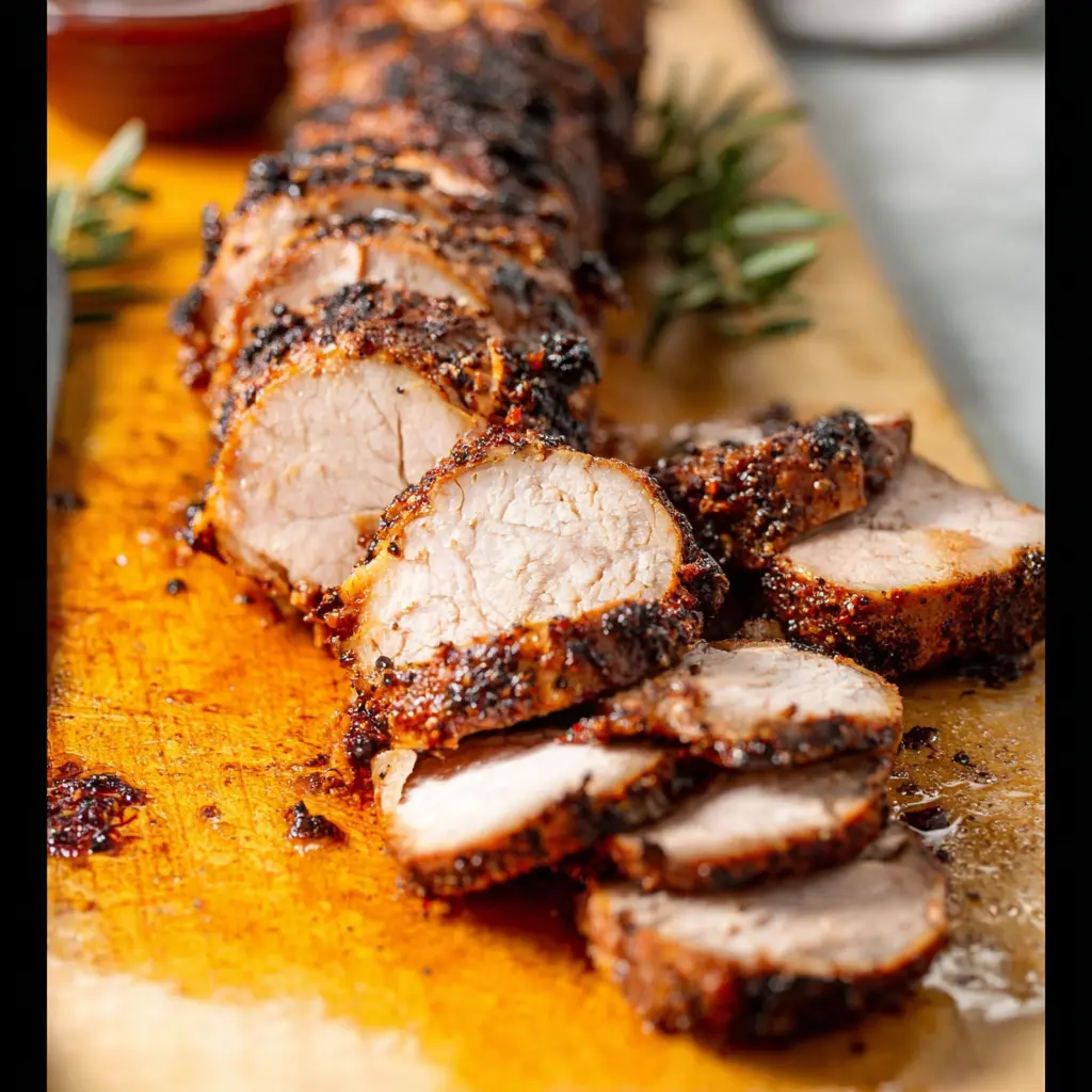 Air Fryer Pork Tenderloin 25 Minute Satisfying Perfect Recipe 6 Air Fryer Pork Tenderloin recipe, served and ready to eat, easy homemade dinner