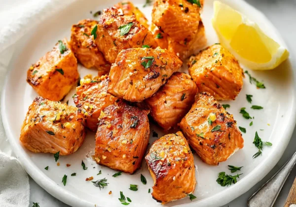 Air Fryer Salmon Bites Lemon Garlic Irresistible Crispy New Way to Love Dinner