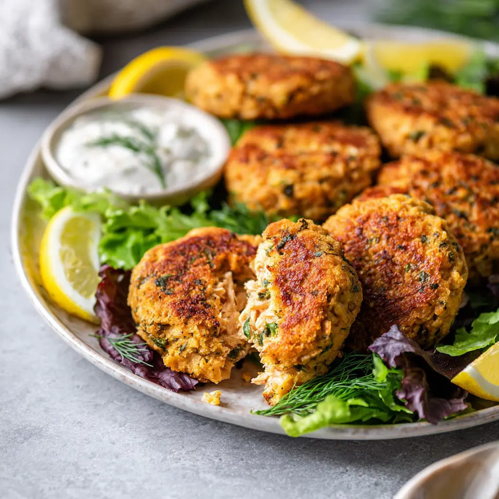 Air Fryer Salmon Patties Recipe That Makes Dinner Special 6 Air Fryer Salmon Patties recipe, served and ready to eat, easy homemade dinner