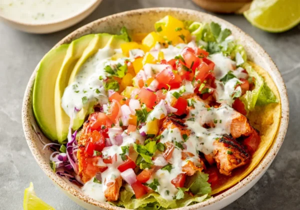 Air Fryer Salmon Taco Bowl Vibrant and Fresh New Way to Make Dinner