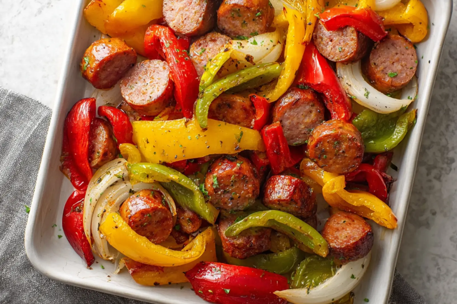 Air Fryer Sausage and Peppers Sheet Pan Warm Satisfying Real Weeknight Win