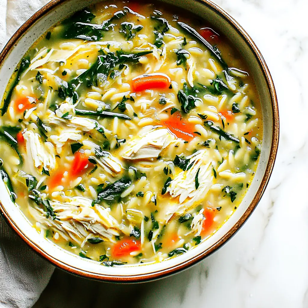 Spring Chicken Soup Lemon Orzo Cozy Perfect Weeknight Meal 6 Chicken Soup Lemon Orzo recipe, served and ready to eat, easy homemade dinner