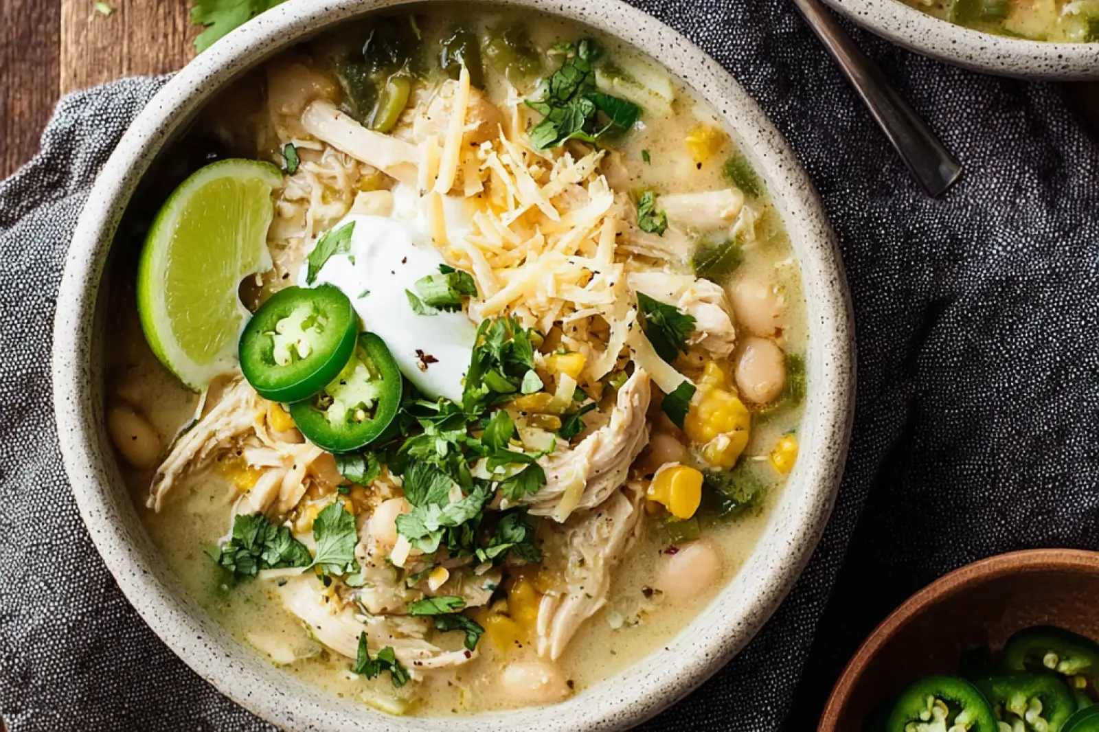 Crockpot White Chicken Chili High Protein Cozy Satisfying Real Comfort Bowl