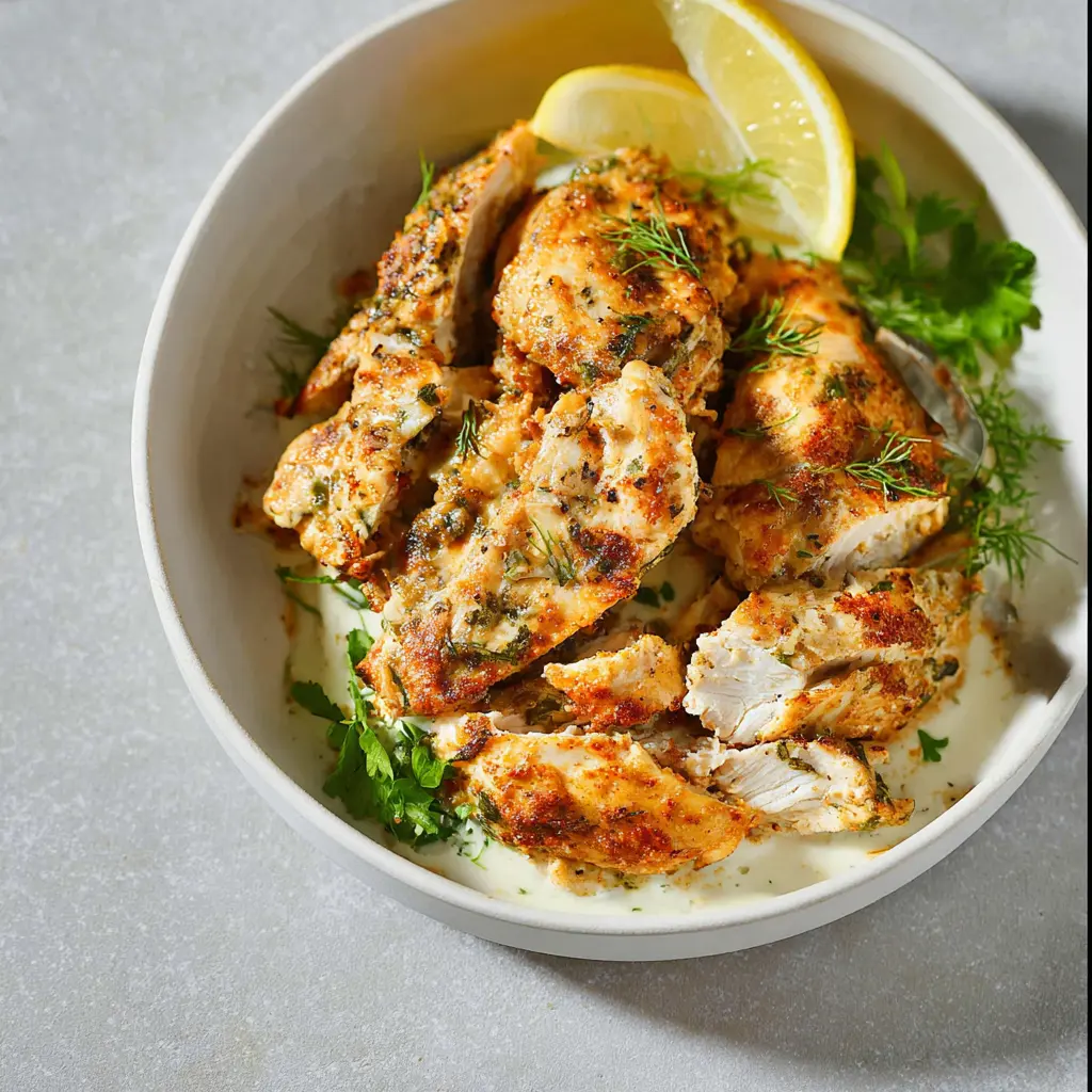 High Protein Greek Yogurt Chicken Marinade Tempting Recipe 6 Greek Yogurt Chicken Marinade recipe, served and ready to eat, easy homemade dinner