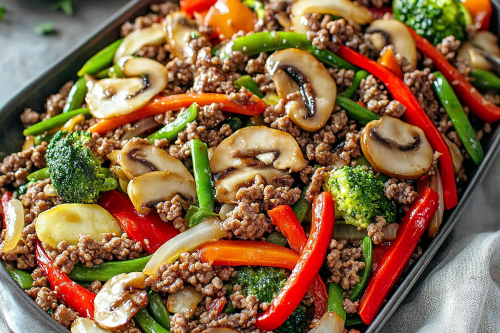 Ground Beef Stir Fry Vegetables Easy Comforting Simple Dinner
