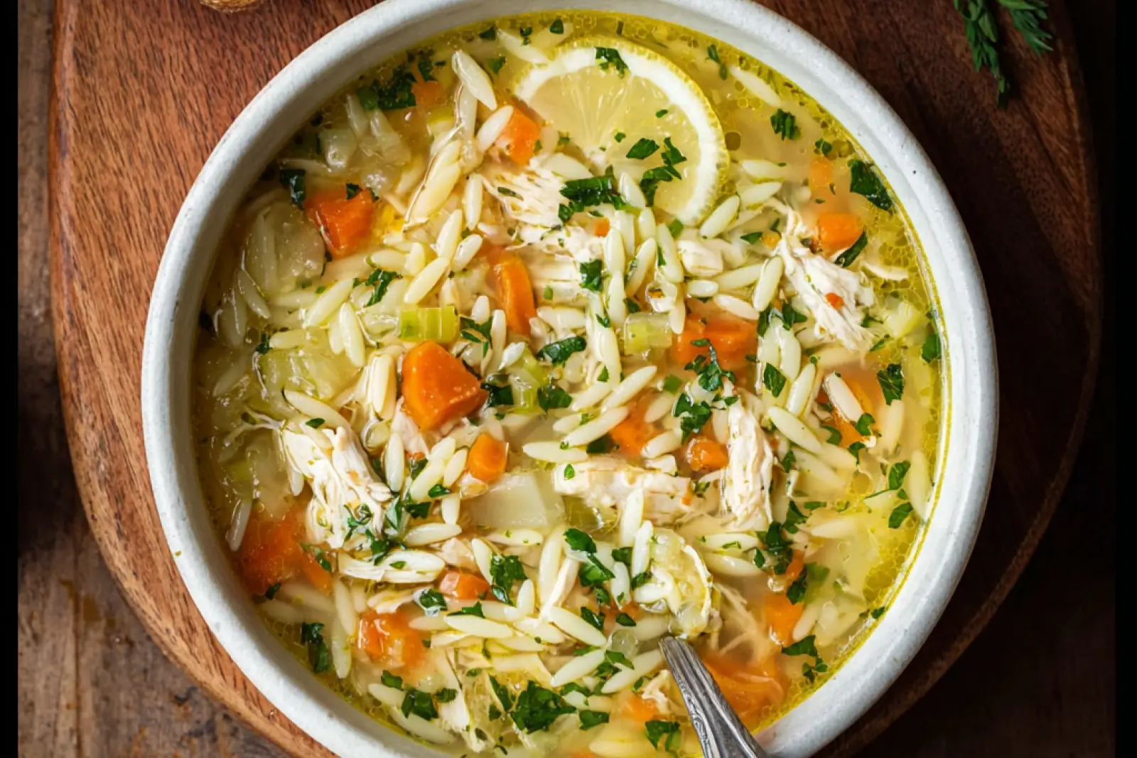 High Protein Chicken Soup Lemon Orzo Recipe Made Comforting