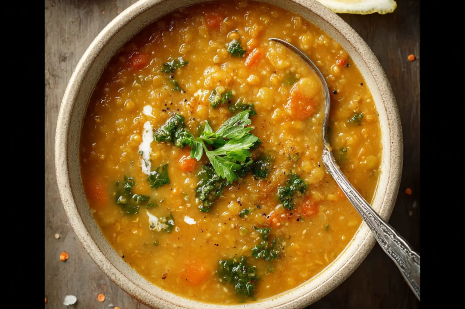 High Protein Lentil Soup Weeknight Warm Simple Recipe