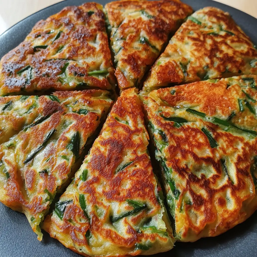 Korean Garlic Chive Pancakes Cozy Crispy Weeknight Favorite 5 Korean Garlic Chive Pancakes served golden and crispy, ready to eat