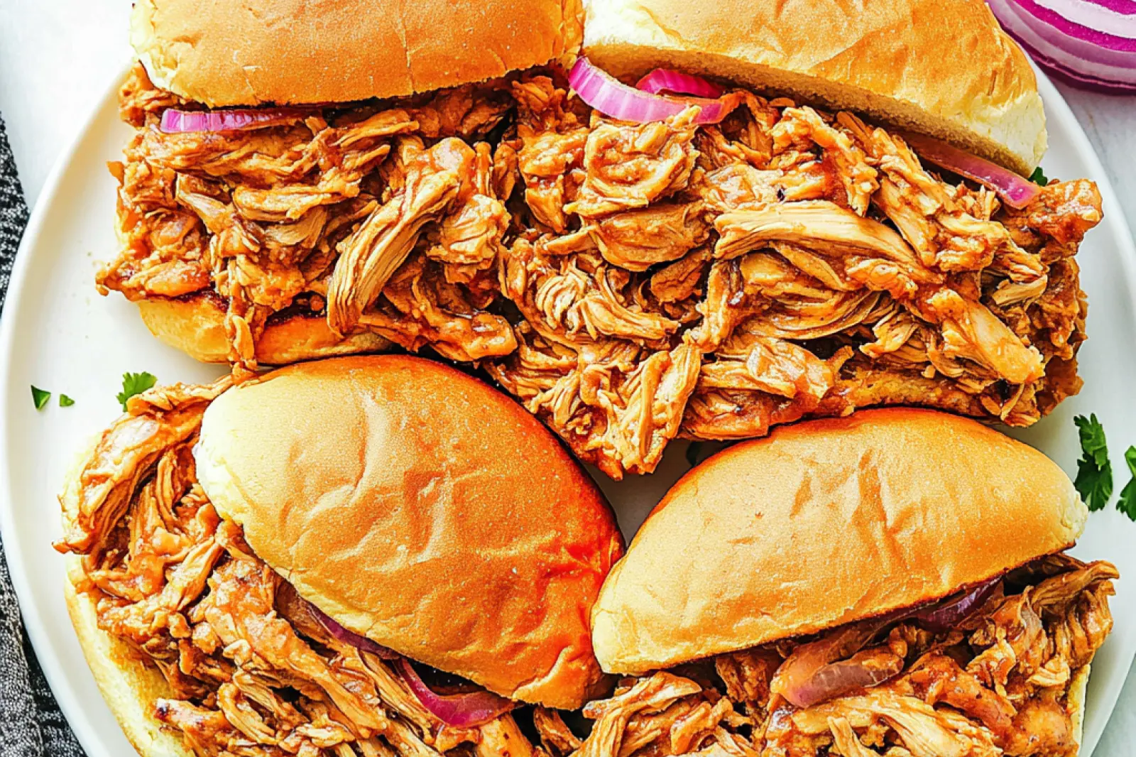 Slow Cooker Pulled Chicken Sandwiches Comforting and Easy