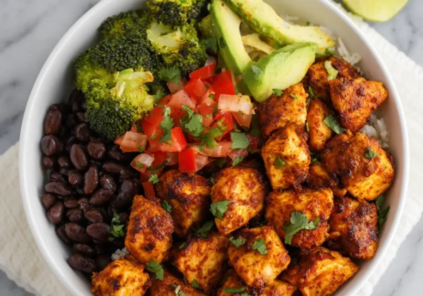 High Protein Air Fryer Chicken Bowl Spicy Satisfying Real Flavor Your Way