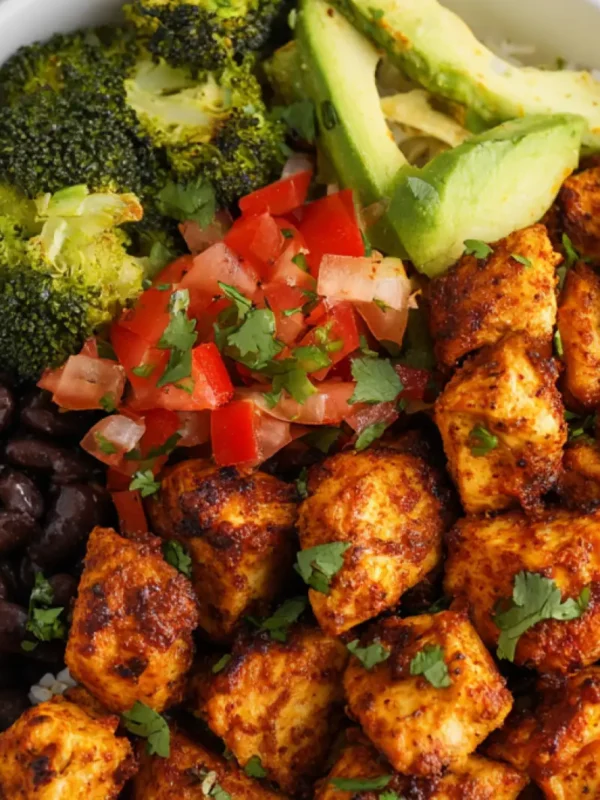 High Protein Air Fryer Chicken Bowl Spicy Satisfying Real Flavor Your Way