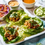 Cheesecake Factory Chicken Lettuce Cups recipe, served and ready to eat, easy homemade dish