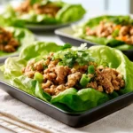 Keto Lettuce Wrap Filling recipe, served and ready to eat, easy homemade dish