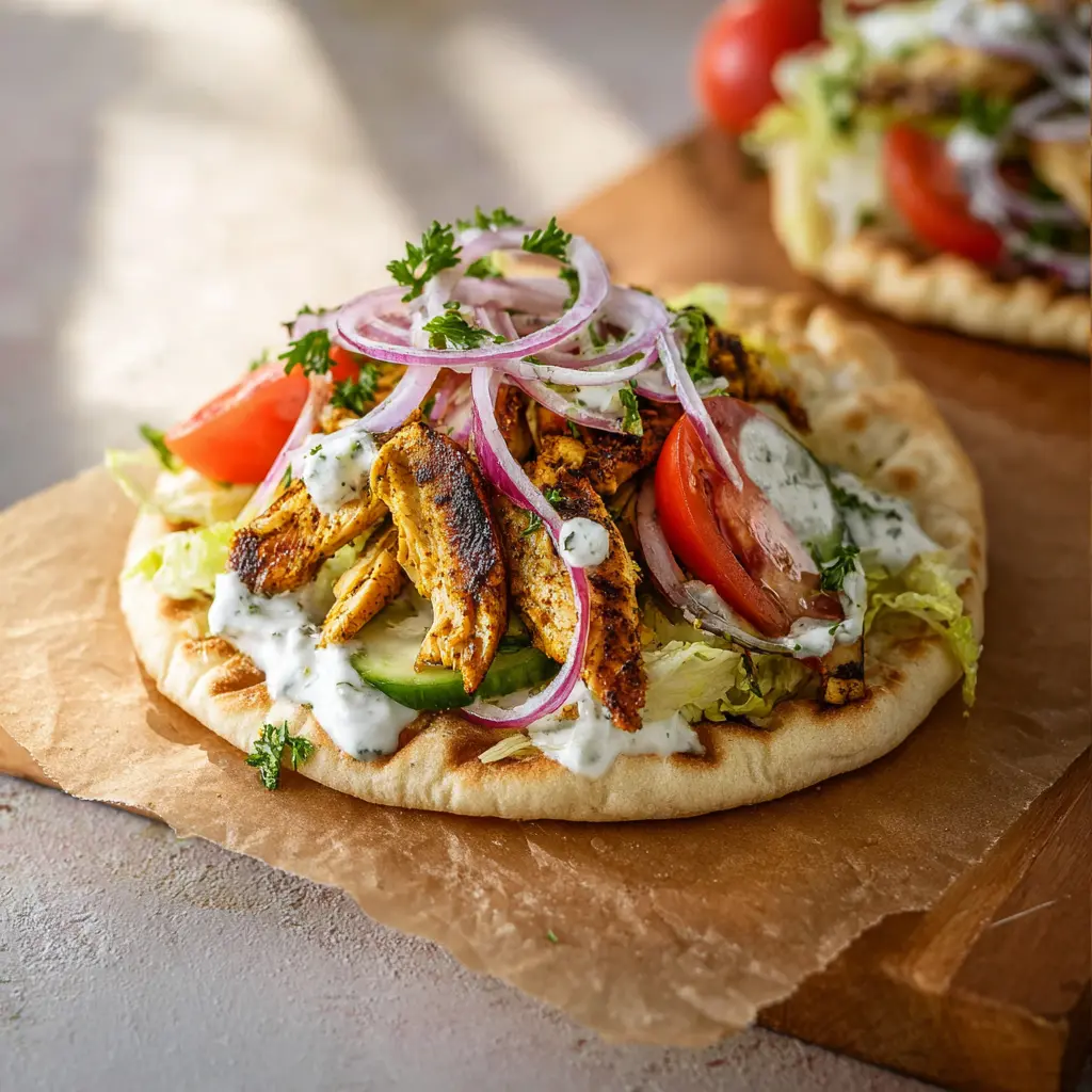 Air Fryer Chicken Gyros Pita Satisfying Real Way to Make a Better Dinner 5 Air Fryer Chicken Gyros Pita recipe, served and ready to eat, easy homemade dish